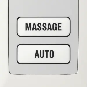دکمههای انتخاب حالت دستی MASSAGE و خودکار AUTO در دستگاه تنس فیزیوتراپی دو کاناله HuBDIC HMB-100 از فروشگاه کیهان طب (K-TEB.COM)