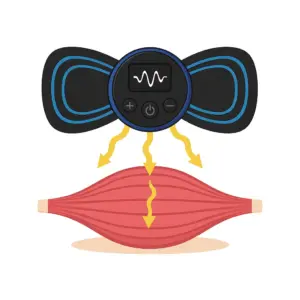 نحوه عملکرد ماساژور تِنس پروانهای Mini Butterfly هنگام ارسال پالس الکتریکی به عضله