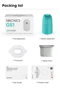 بسته سنسور و اپلیکاتور دستگاه تست قند خون سیبیونیکس SIBIONICS GS1 CGM | k-teb.com