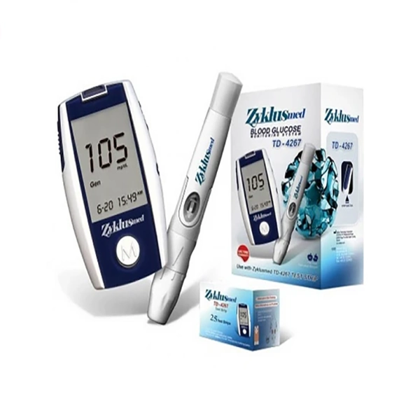 ZYKLUSMED blood glucose test device with 50 strips دستگاه تست قند خون زیکلاس مد با 50 عدد نوار